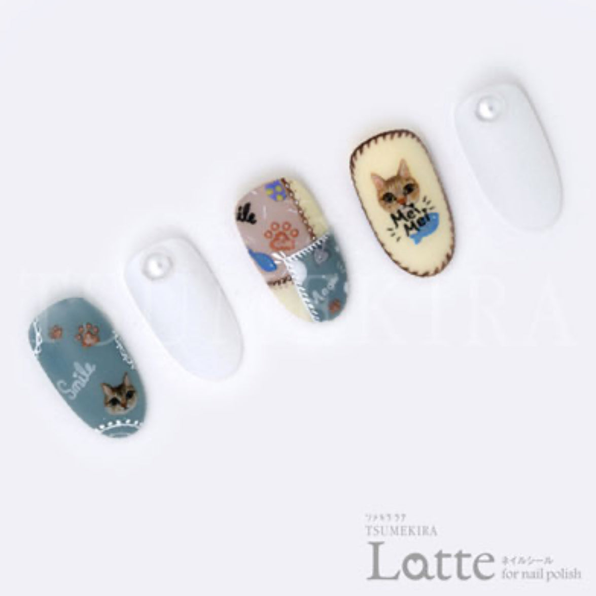 Tsumekira (latte) x Grace - Good Family Nail Sticker