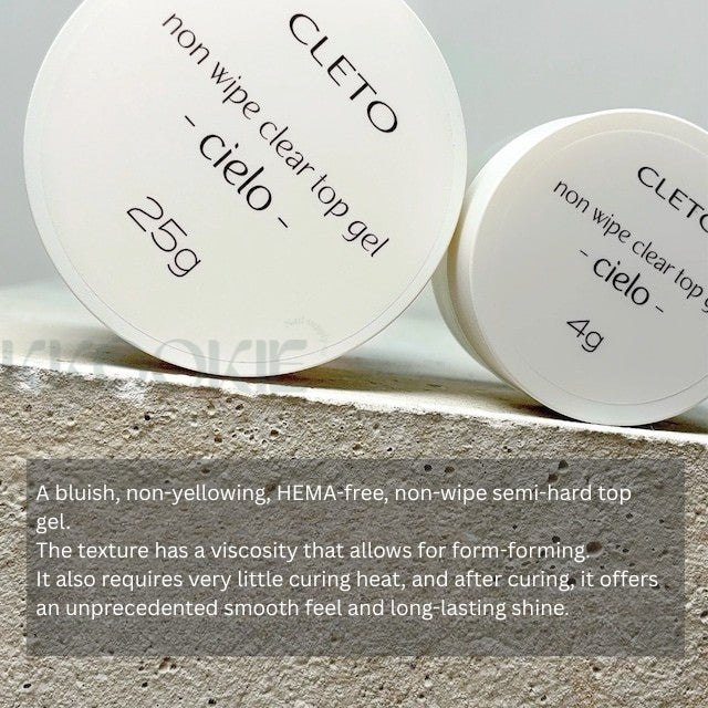 CLETO - Non Wipe Clear Top Gel - cielo - 4g/ 25g (TPO, HEMA free)