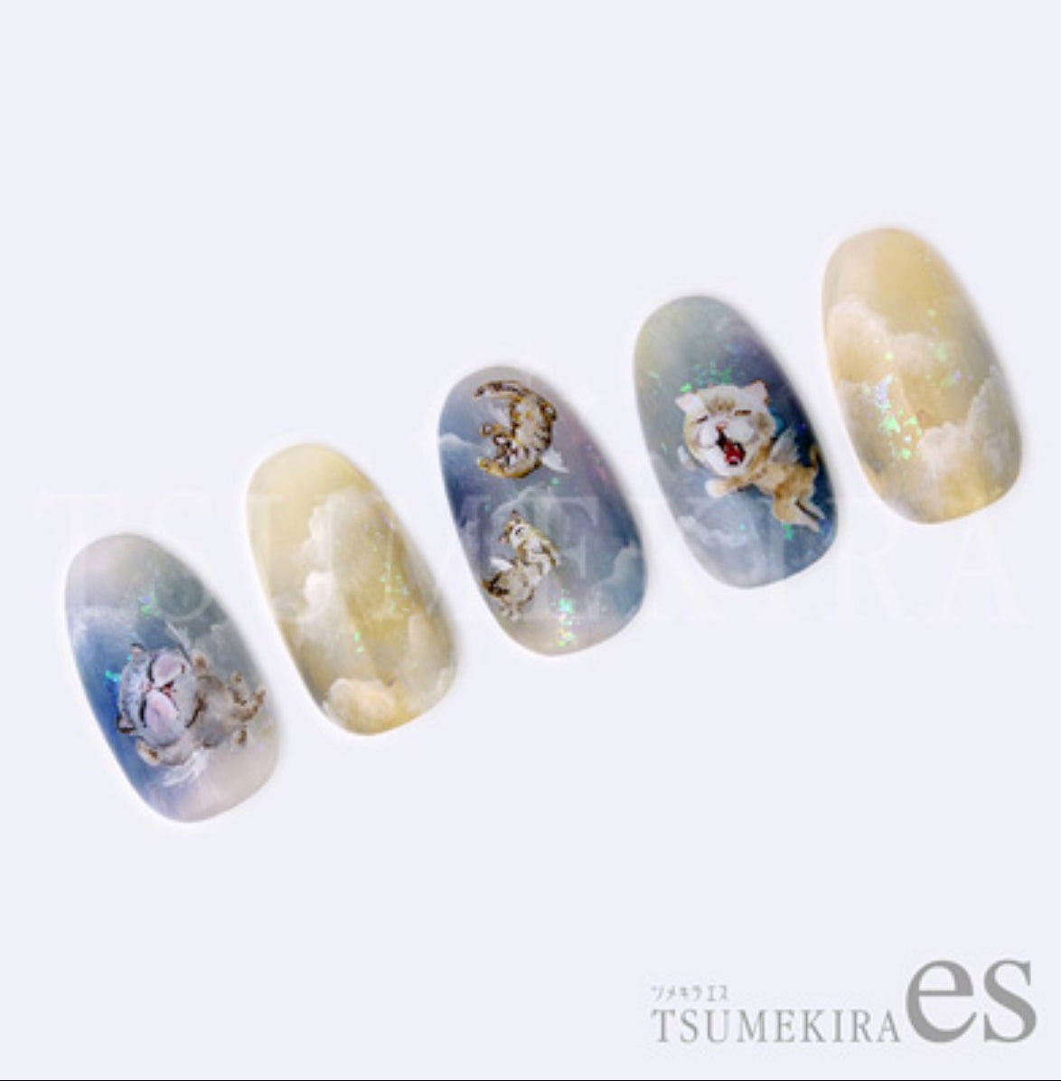 Tsumekira (es) - Cats in Love Nail Sticker
