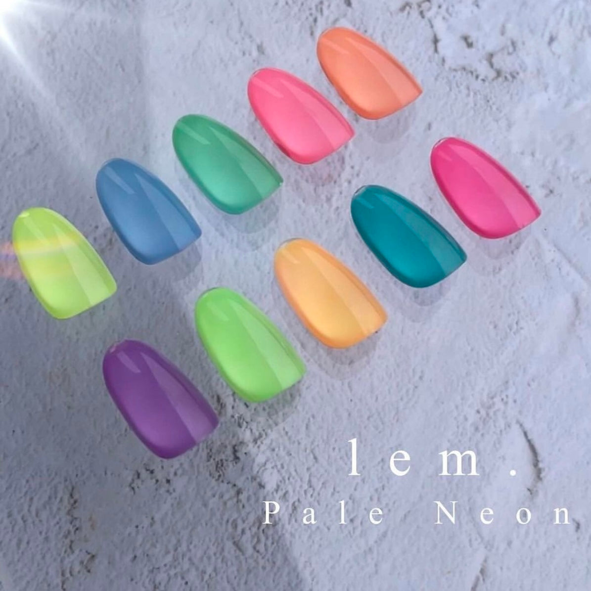 lem. Pale Neon ネイルジェル 10色セット lem. カラージェル ペール