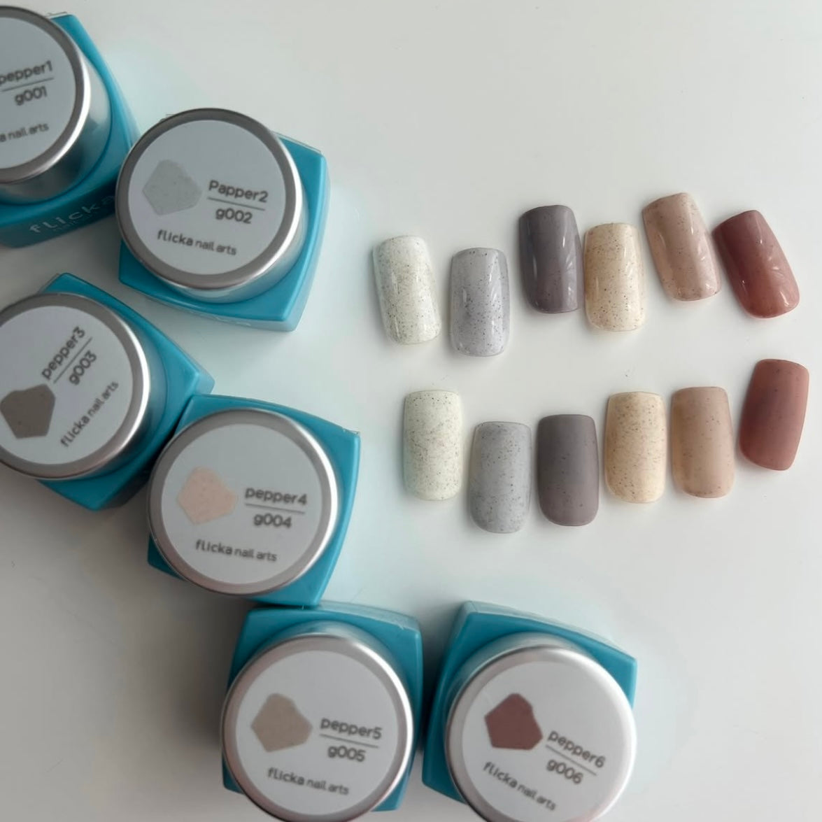 flicka nail arts - Pepper Colour Gel Collection (6 colours)
