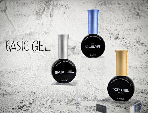 Rabo gel - Basic Gel Bundle (Base, Multi-clear, Top)