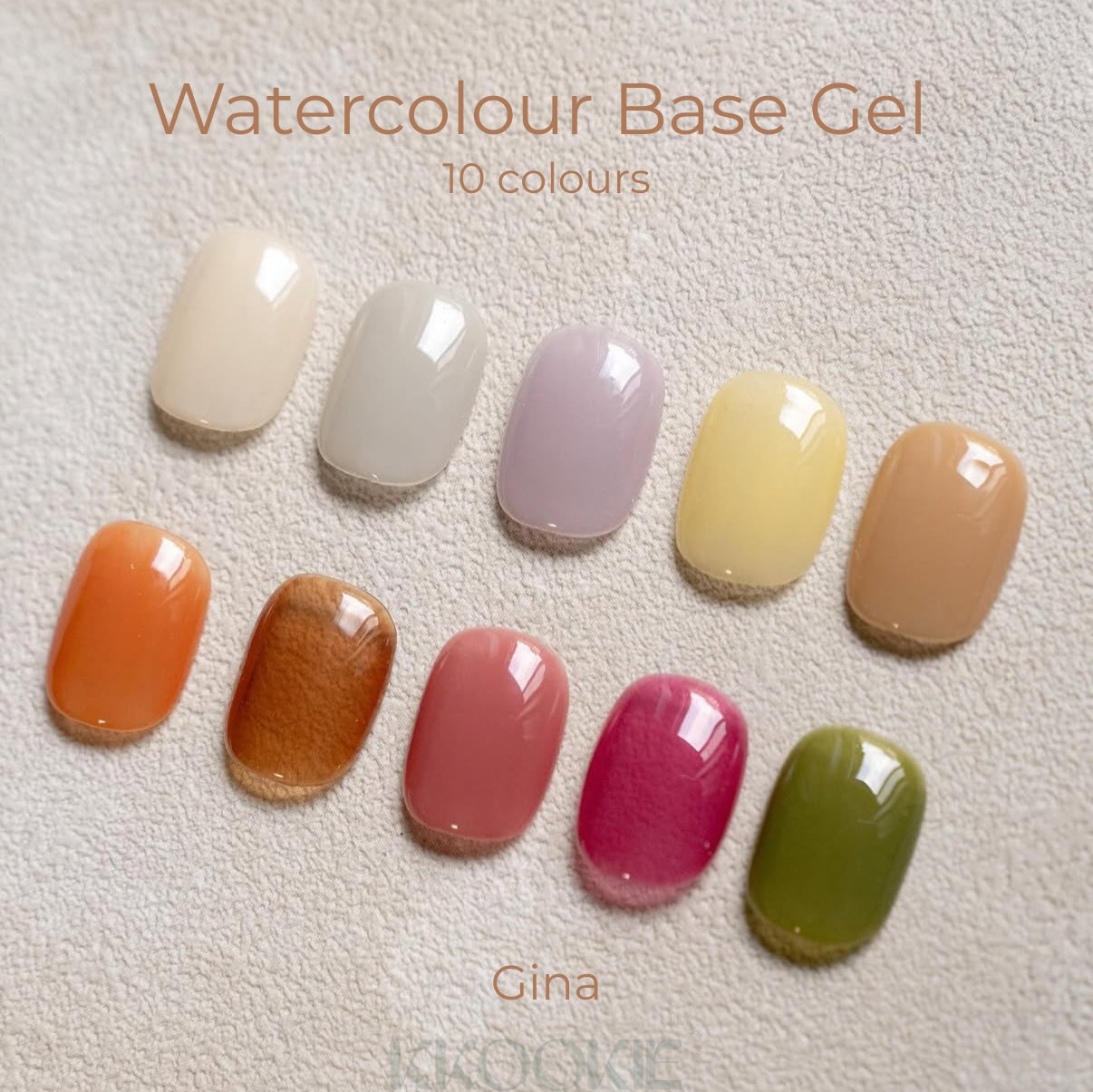 Gina - Watercolour Base Gel (10 colours)