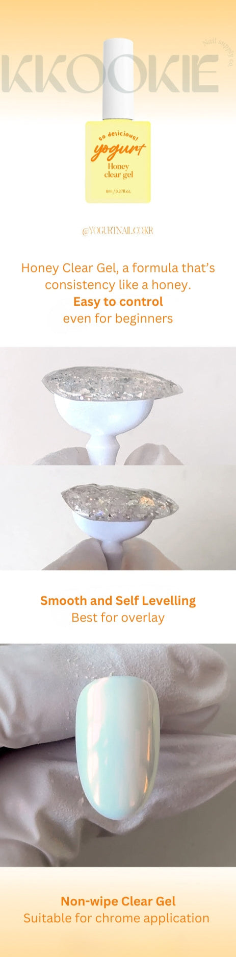 Yogurtnail Kr. - Honey Clear Gel
