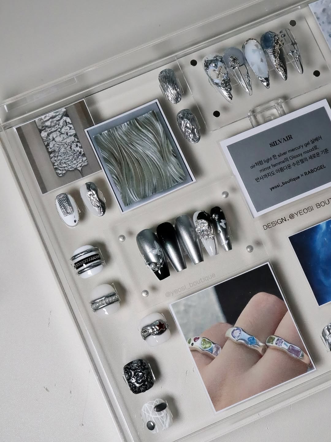Rabo gel x Yeosi Boutique - Silvair Mercury + Real Black & White 3pcs set