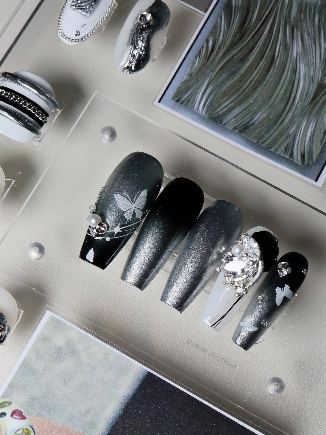 Rabo gel x Yeosi Boutique - Silvair Mercury + Real Black & White 3pcs set