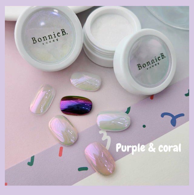 Bonniebee - Petit Satin Mirror Powder Purple & Coral