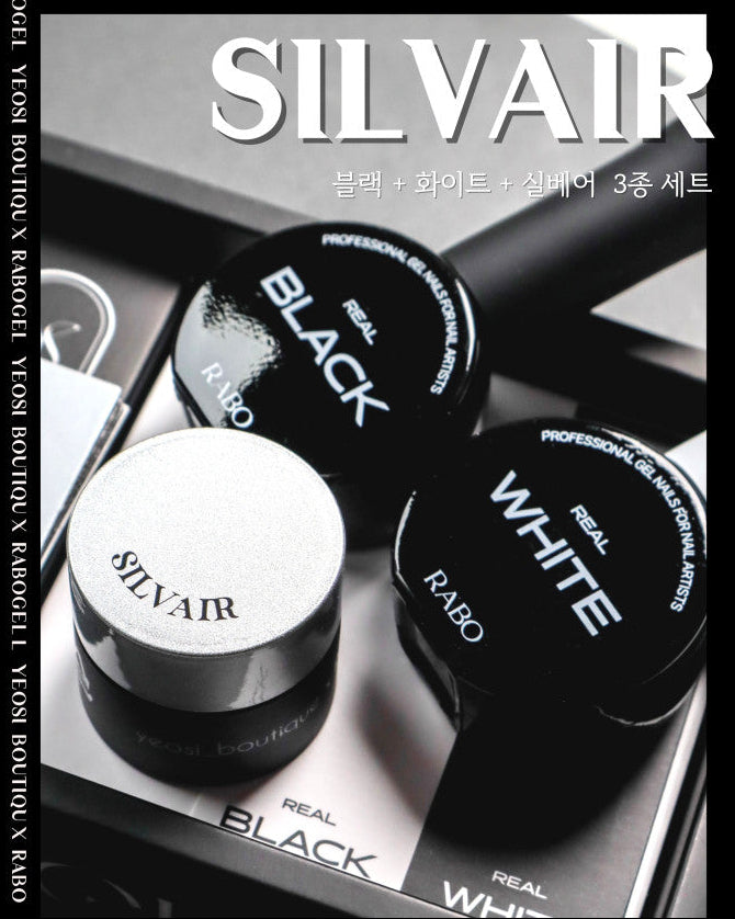 Rabo gel x Yeosi Boutique - Silvair Mercury + Real Black & White 3pcs set