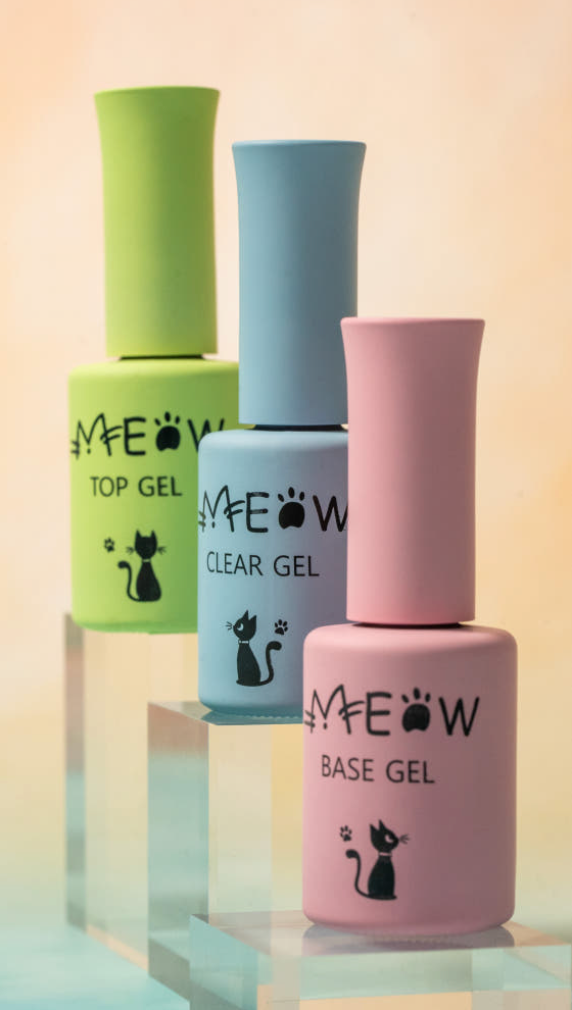 Rabo gel - Meow Basic Gel Bundle (Base, Clear, Top)