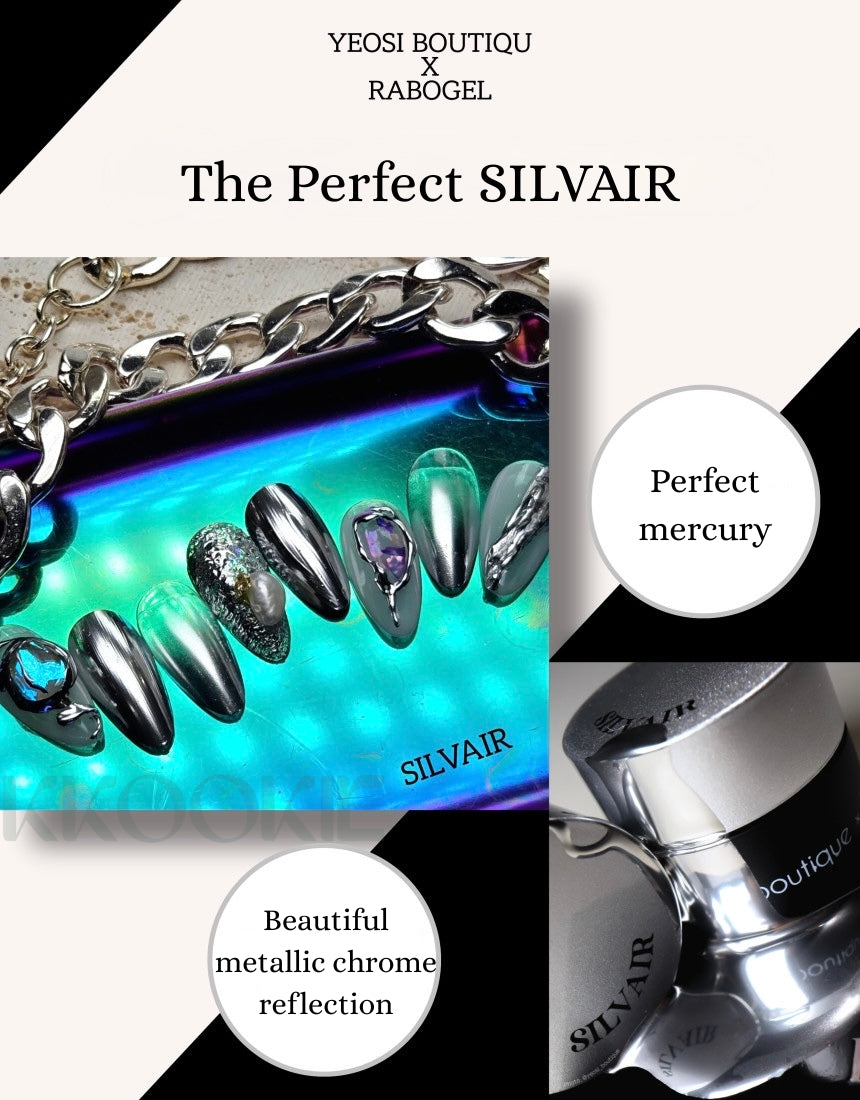 Rabo gel x Yeosi Boutique - Silvair Mercury + Real Black & White 3pcs set