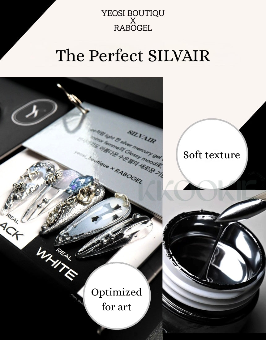 Rabo gel x Yeosi Boutique - Silvair Mercury + Real Black & White 3pcs set