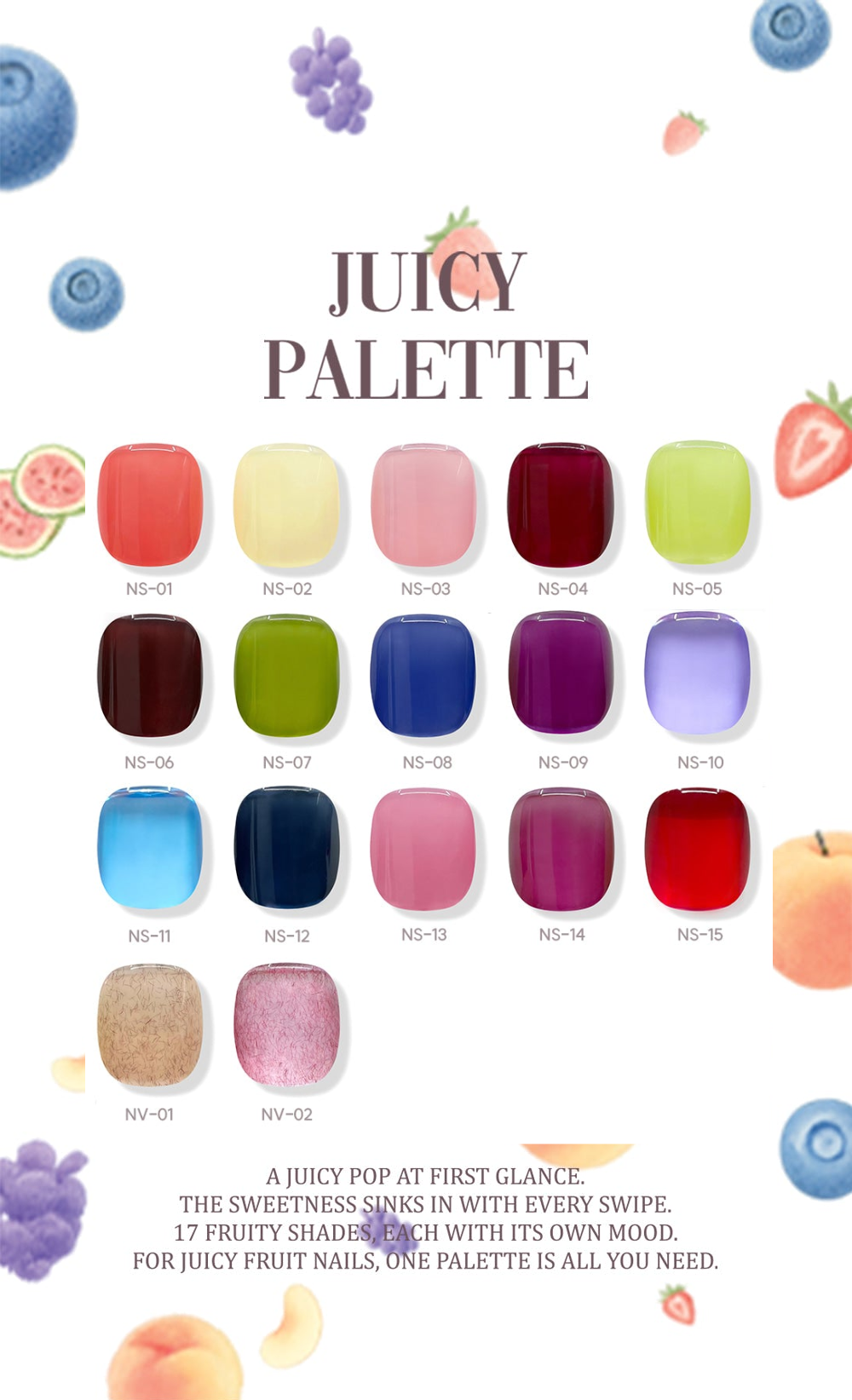 NEKOGEL - JUICY PALETTE (Individuals/Full set)