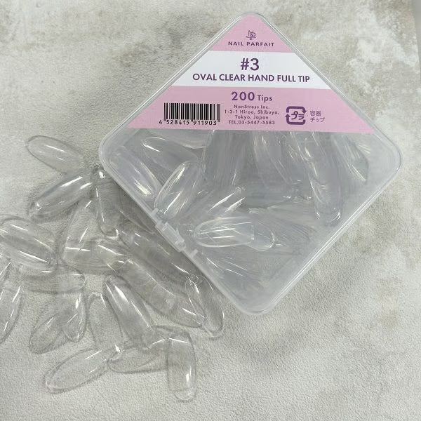 nail parfait - Oval Clear Full Tip (3 sizes)