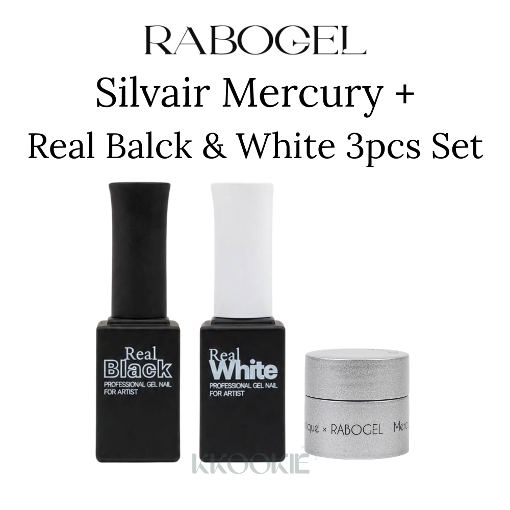 Yeosi Boutique x RABOGEL - Silvair Mercury + Real Black & White 3pcs set