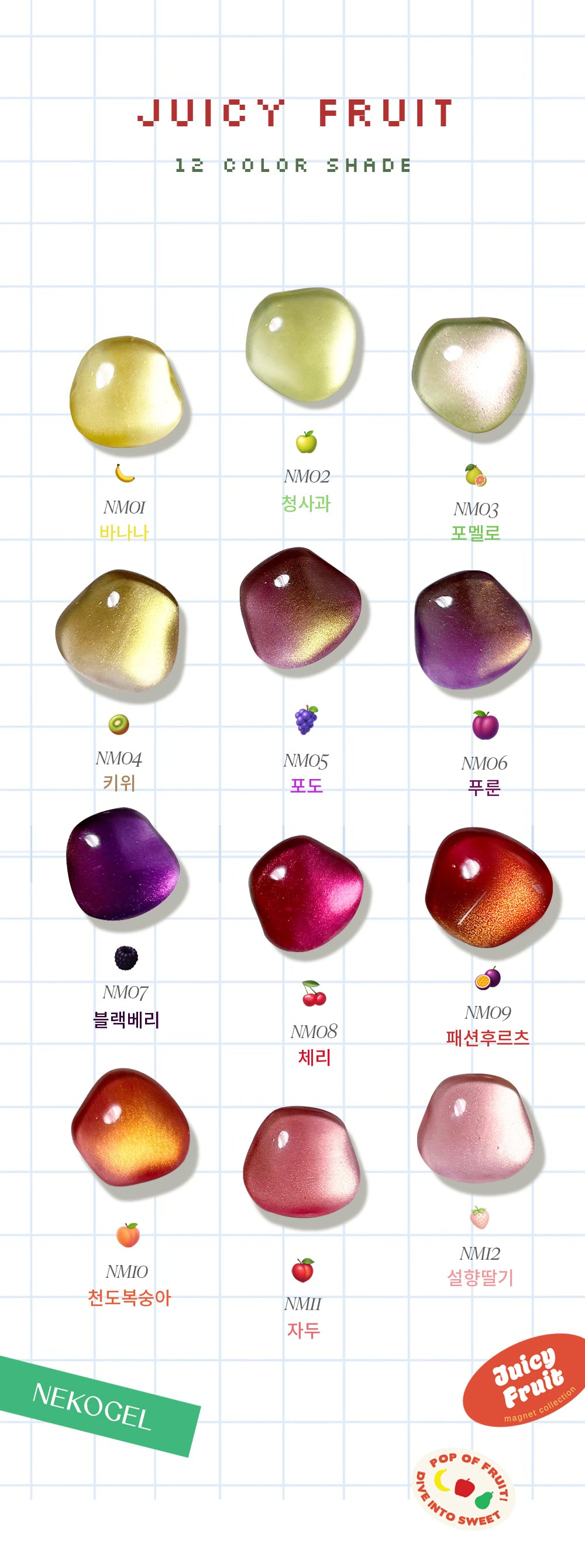 NEKOGEL - JUICY FRUIT (Individuals/Full set)