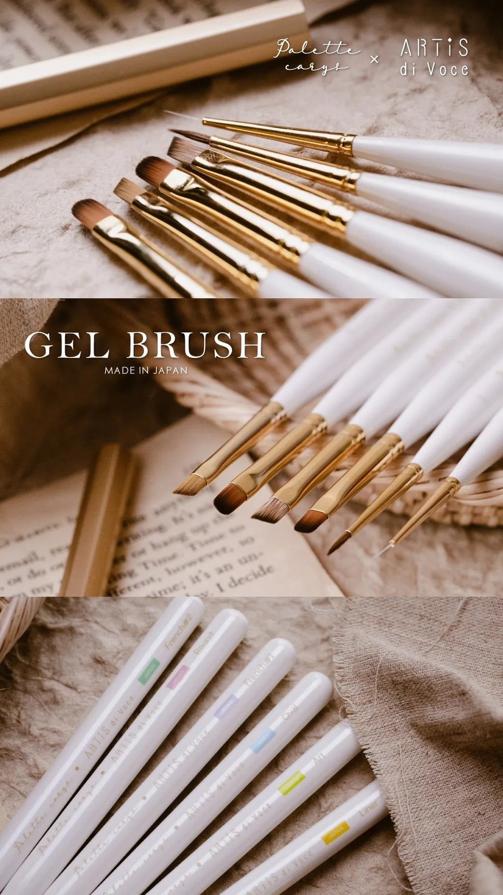 Palette Carys x ARTiS di Voce - Gel Brushes (6 Types)