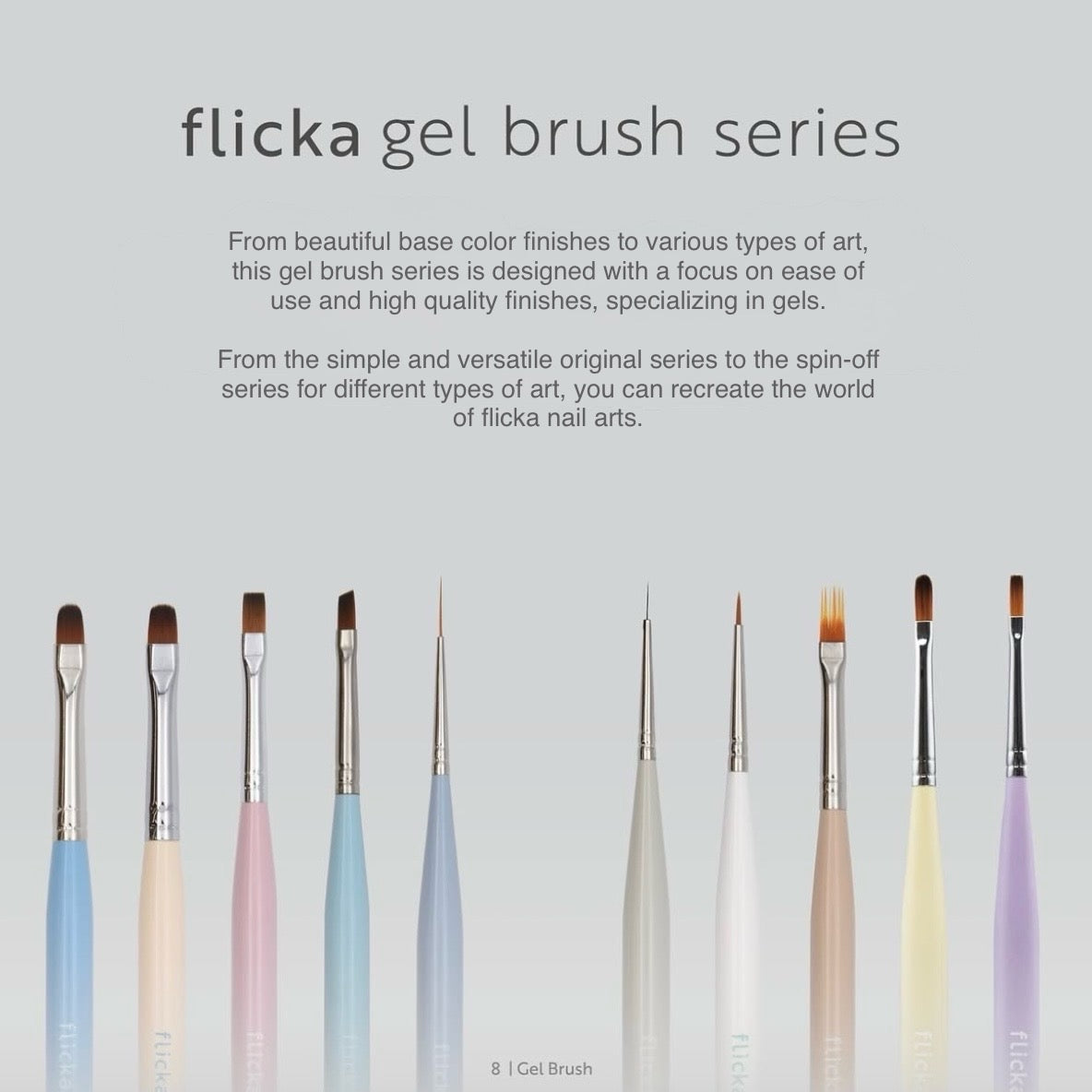 flicka nail arts - Gel Brush Series (10 types)