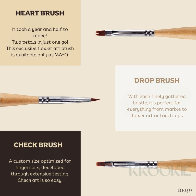 MAYO - Piona Brush (Check/ Heart/ Drop)