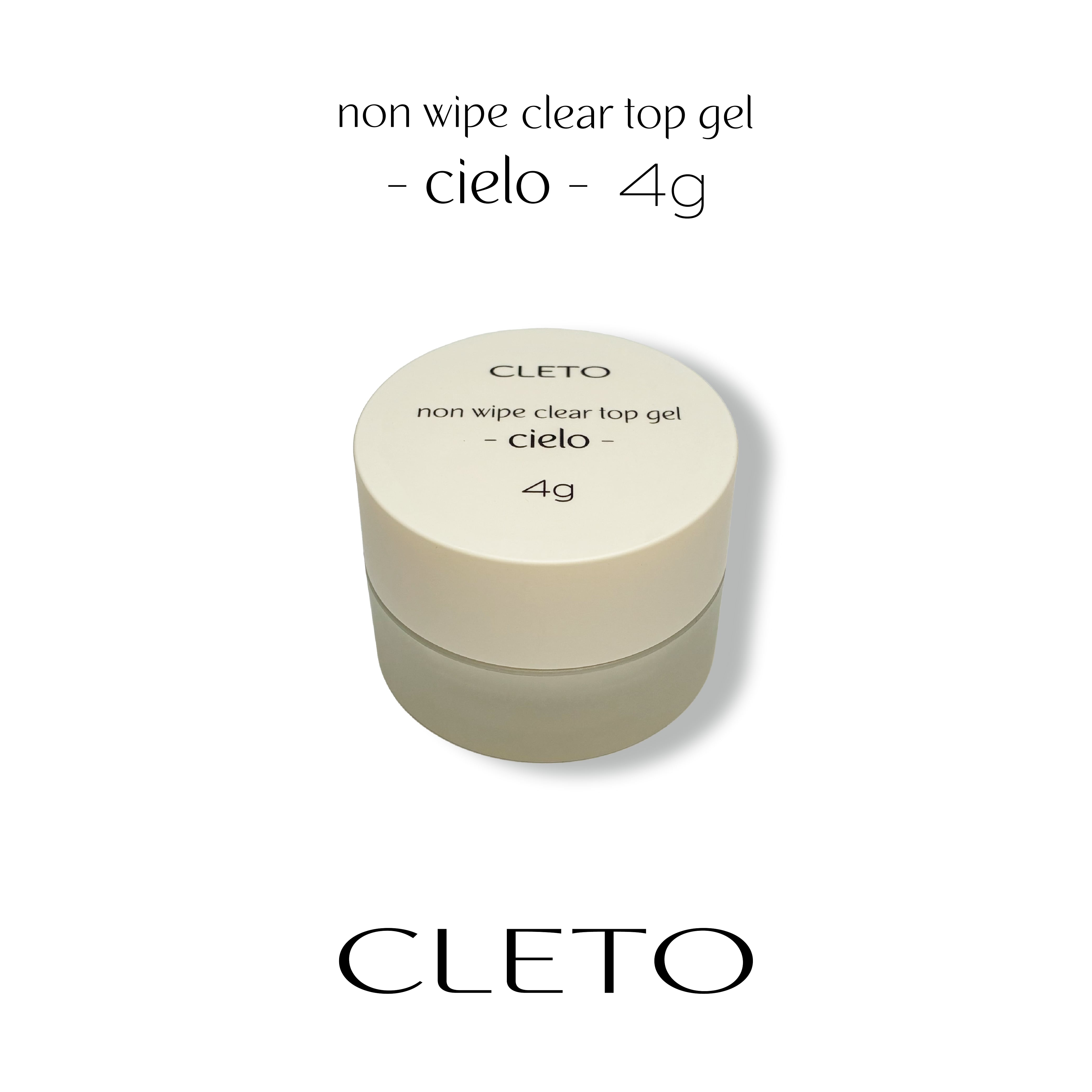 CLETO - Non-wipe Clear Top Gel 4g (HEMA free)