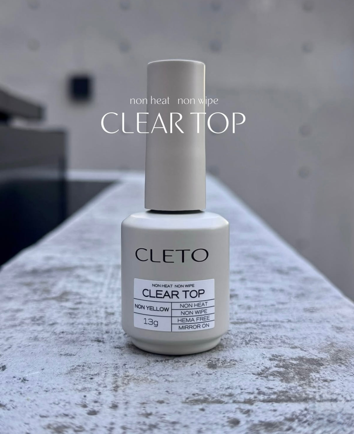 CLETO - Non heat, Non-wipe Clear Top (HEMA free)