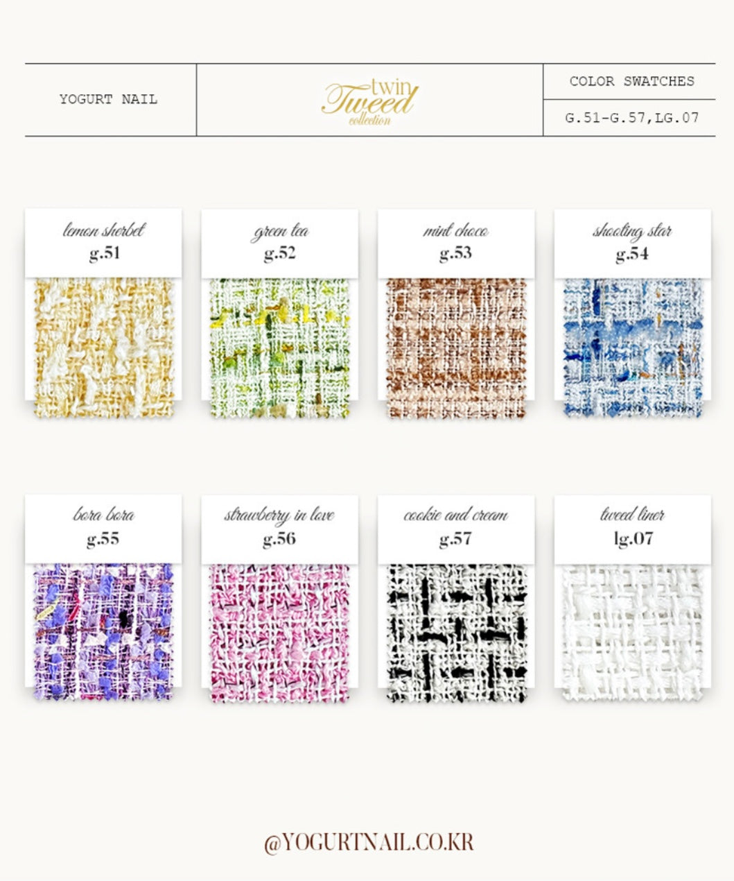 Yogurtnail Kr. - Tweed Collection (Individuals/Full set)