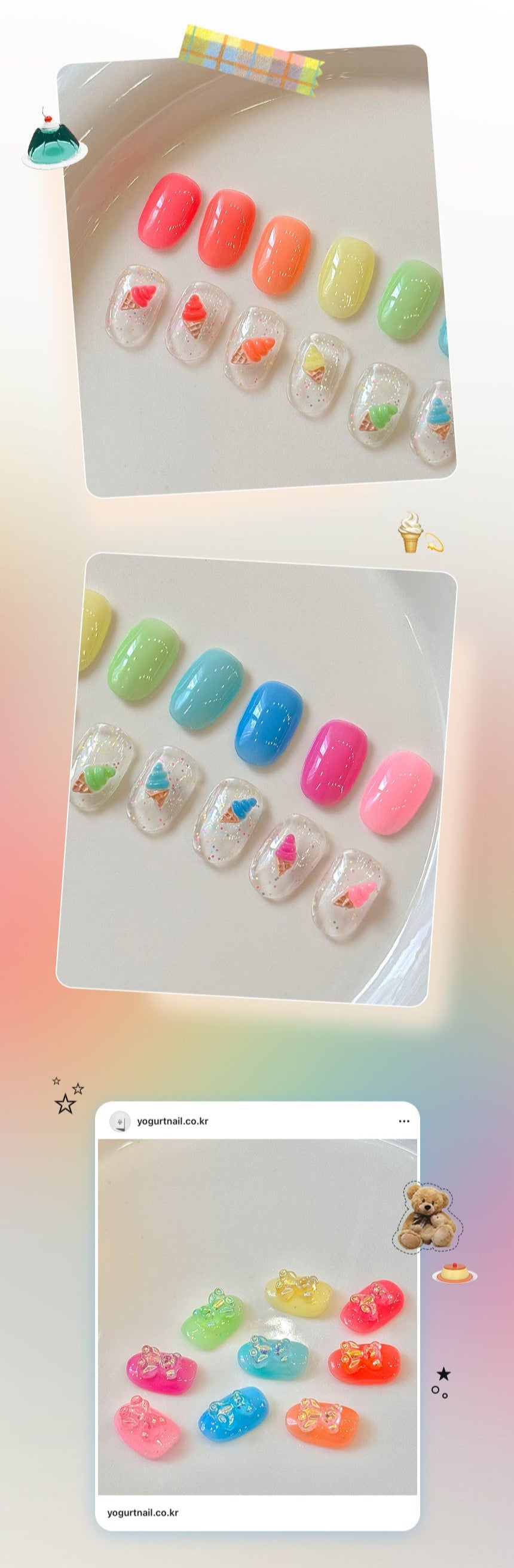 Yogurtnail Kr. - Neon Pudding (Individuals/Full set)