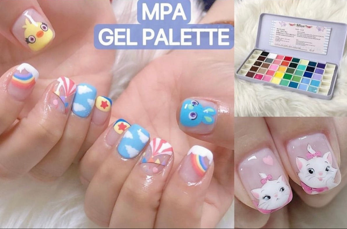 Misspinknail - MPA Gel Palette (40 colours painting gel)