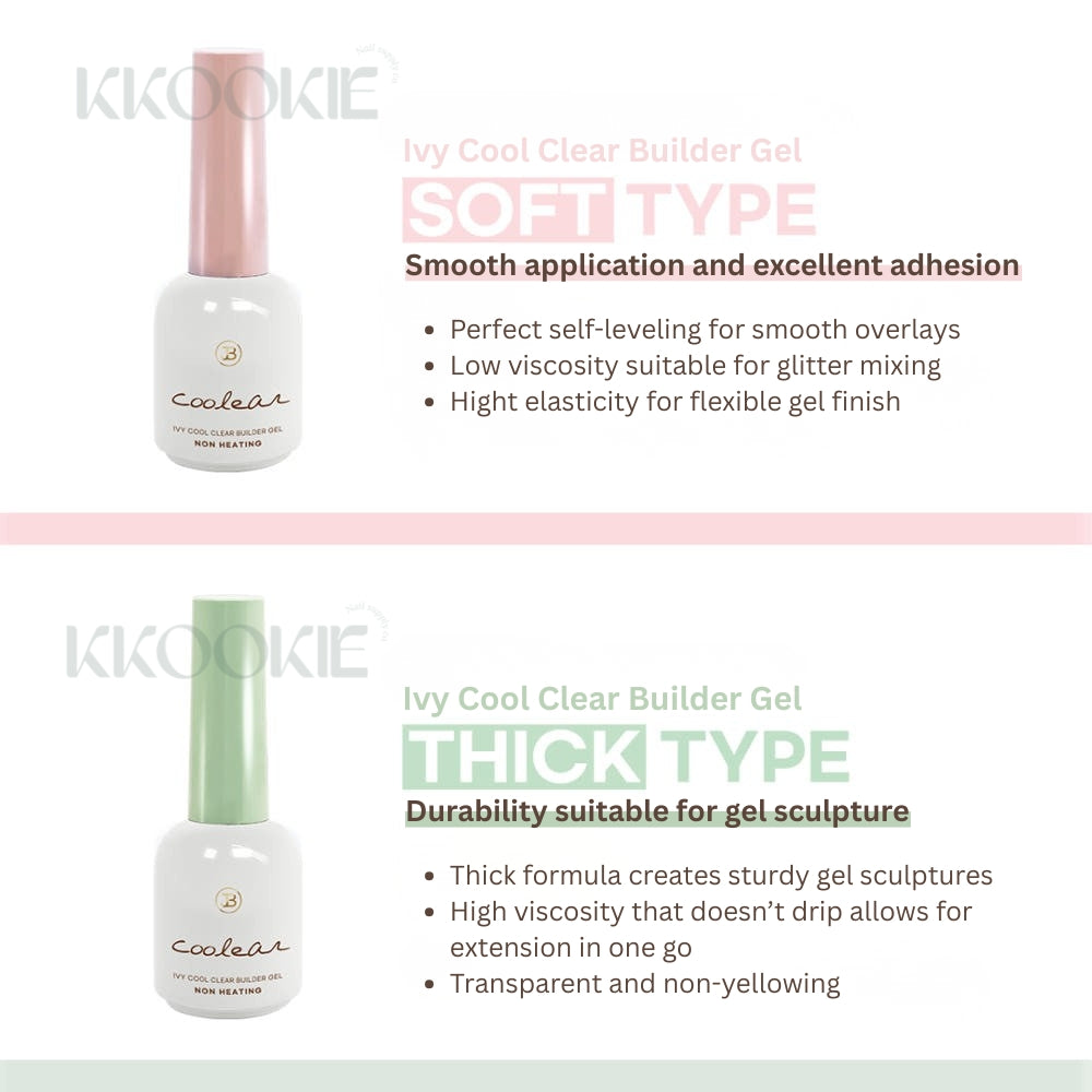 Jin.B - IVY Coolear Non-Heating Builder Gel (2 Types, 10ml)