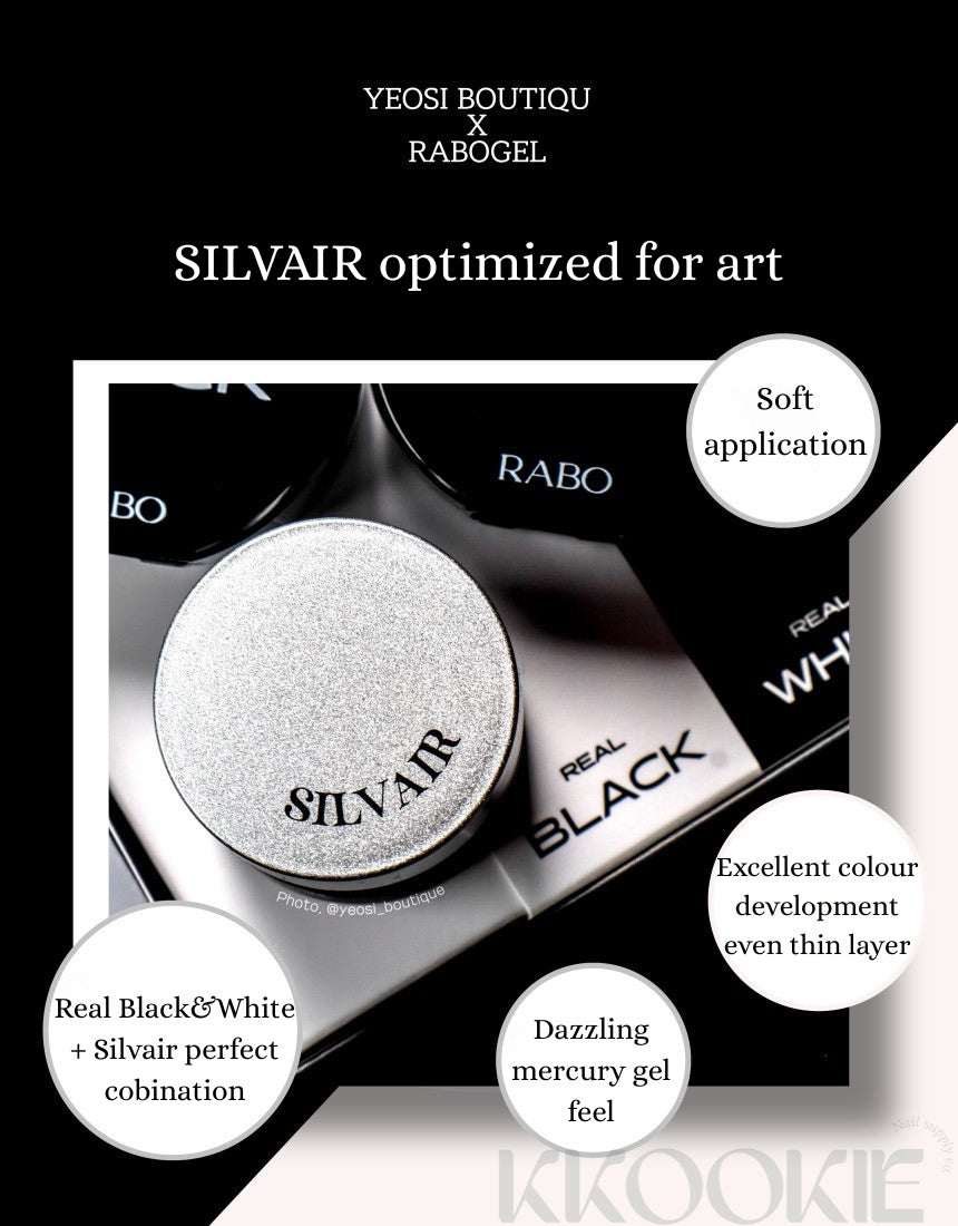 Rabo gel x Yeosi Boutique - Silvair Mercury + Real Black & White 3pcs set