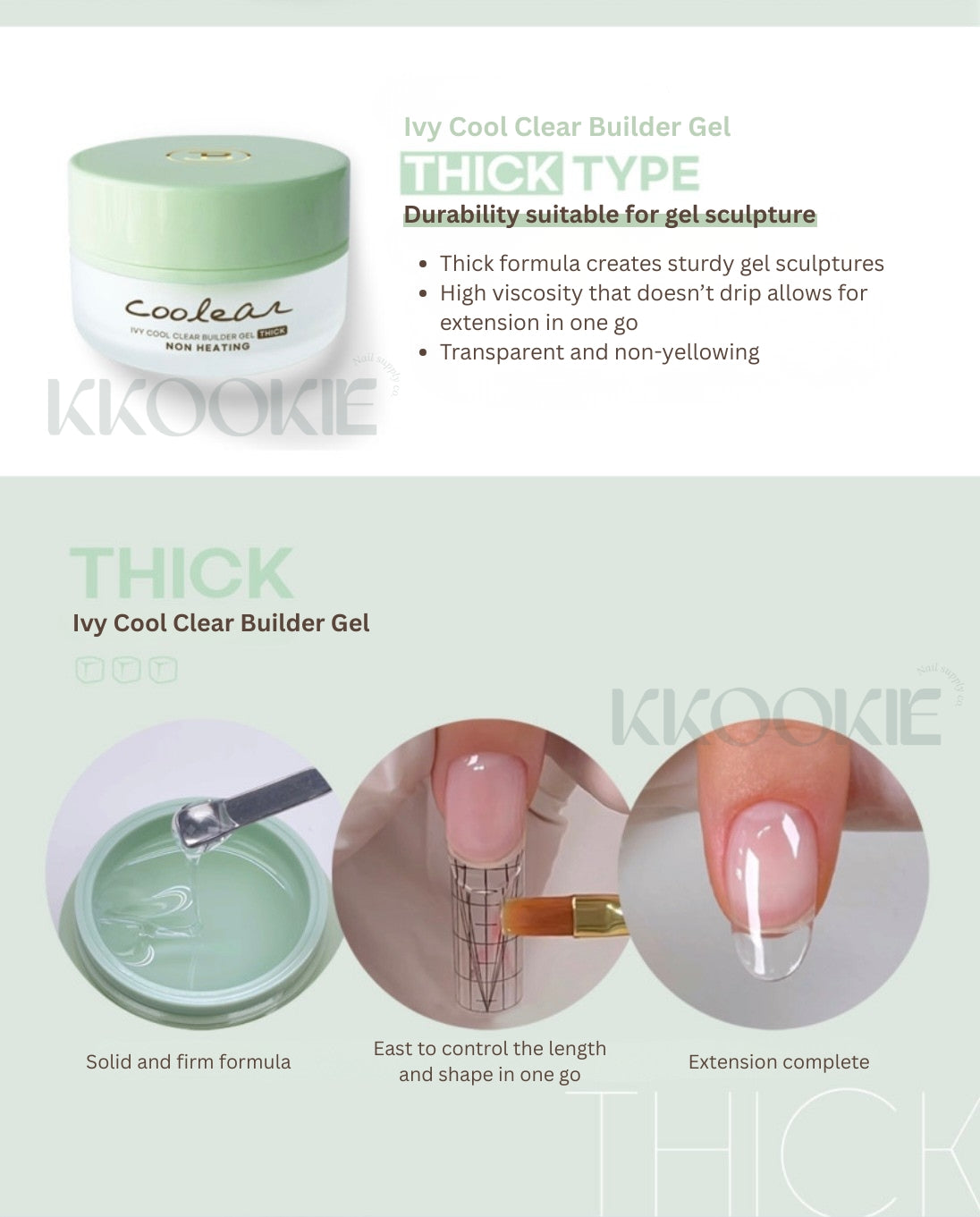 Jin.B - IVY Coolear Non-Heating Builder Gel (3 Types, 25g JAR)