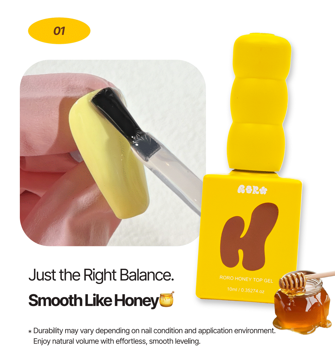 RORO - Honey Top Gel (Non-Wipe, Medium Viscosity) 10ml