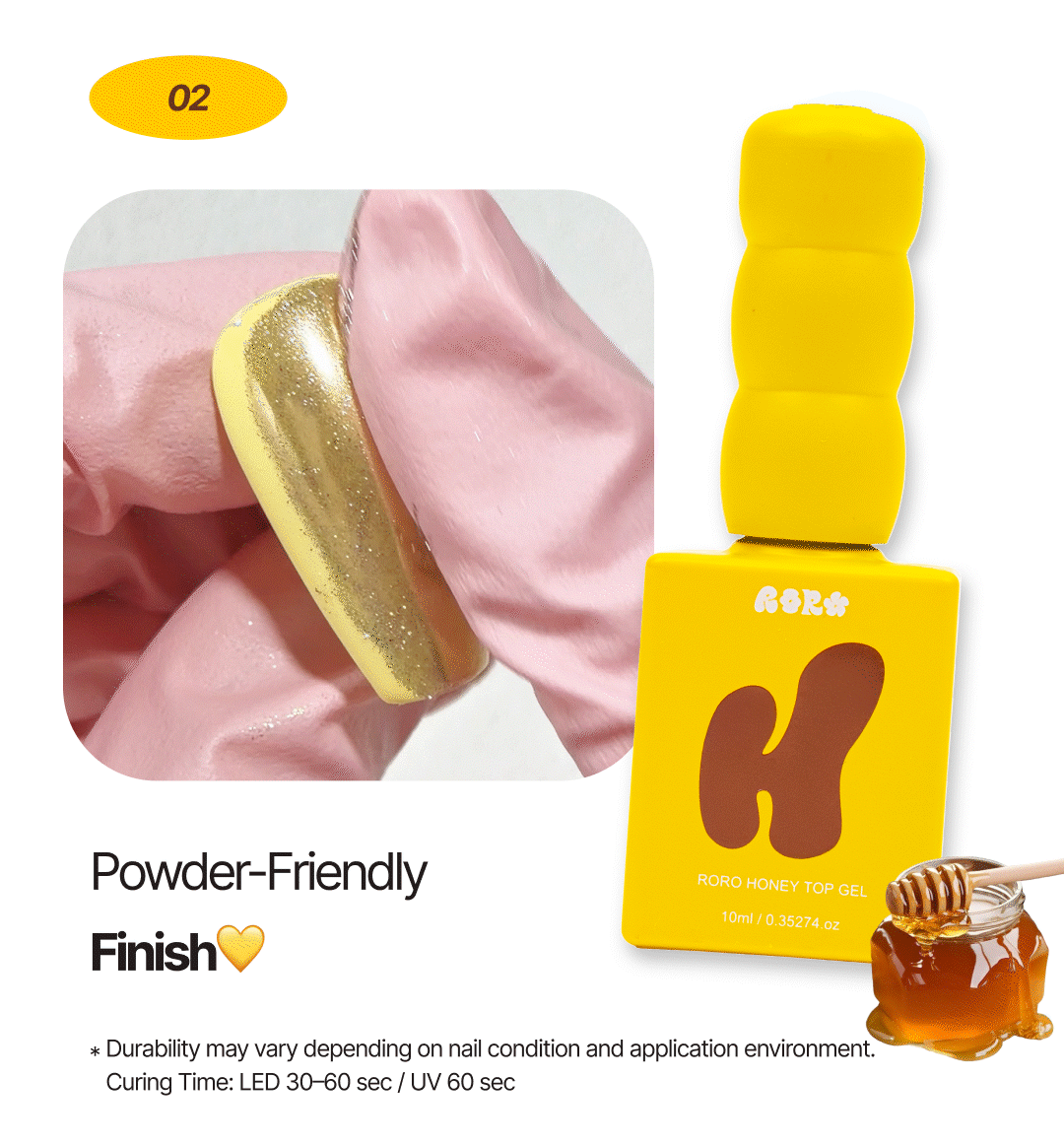 RORO - Honey Top Gel (Non-Wipe, Medium Viscosity) 10ml