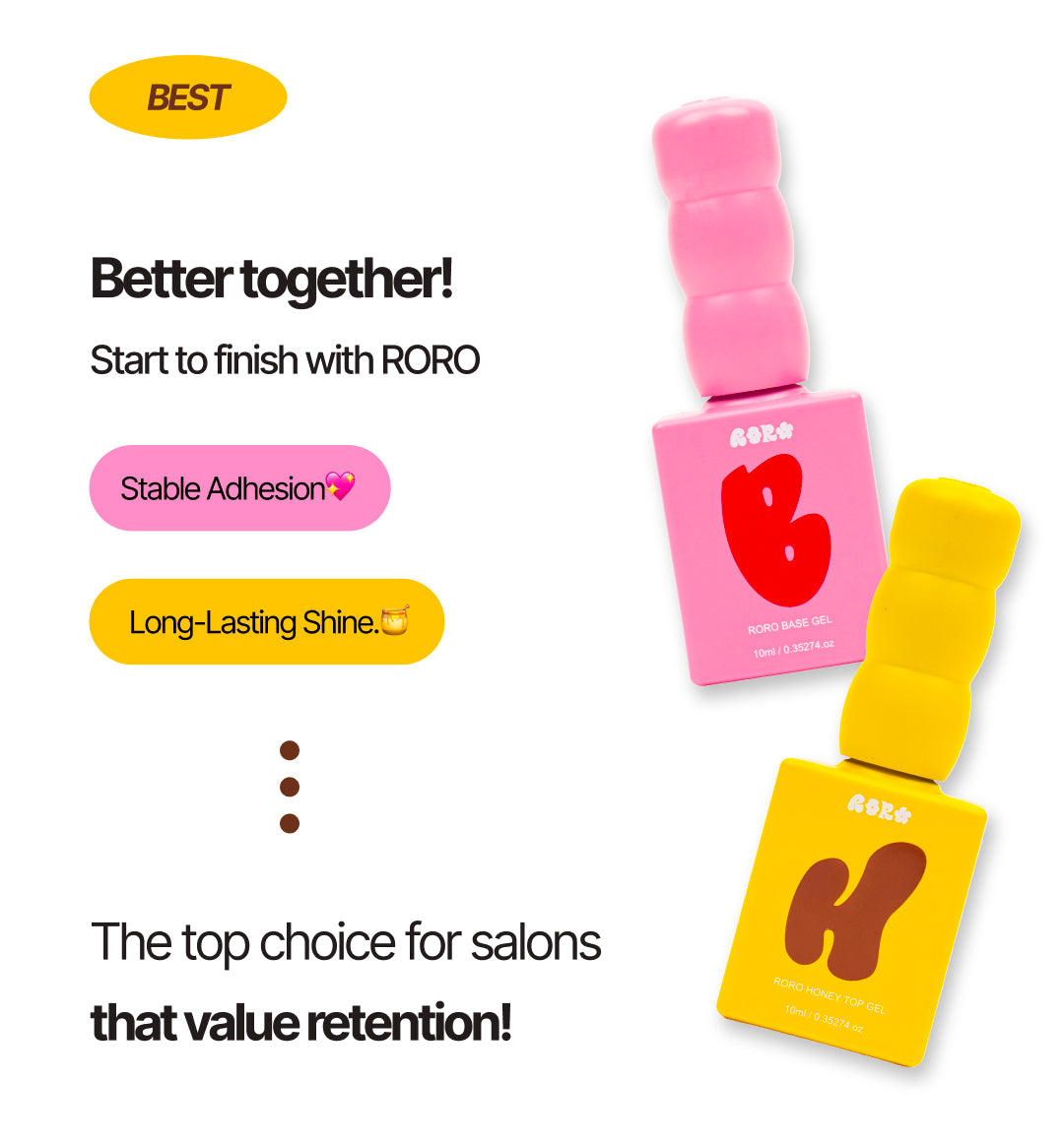RORO - Honey Top Gel (Non-Wipe, Medium Viscosity) 10ml