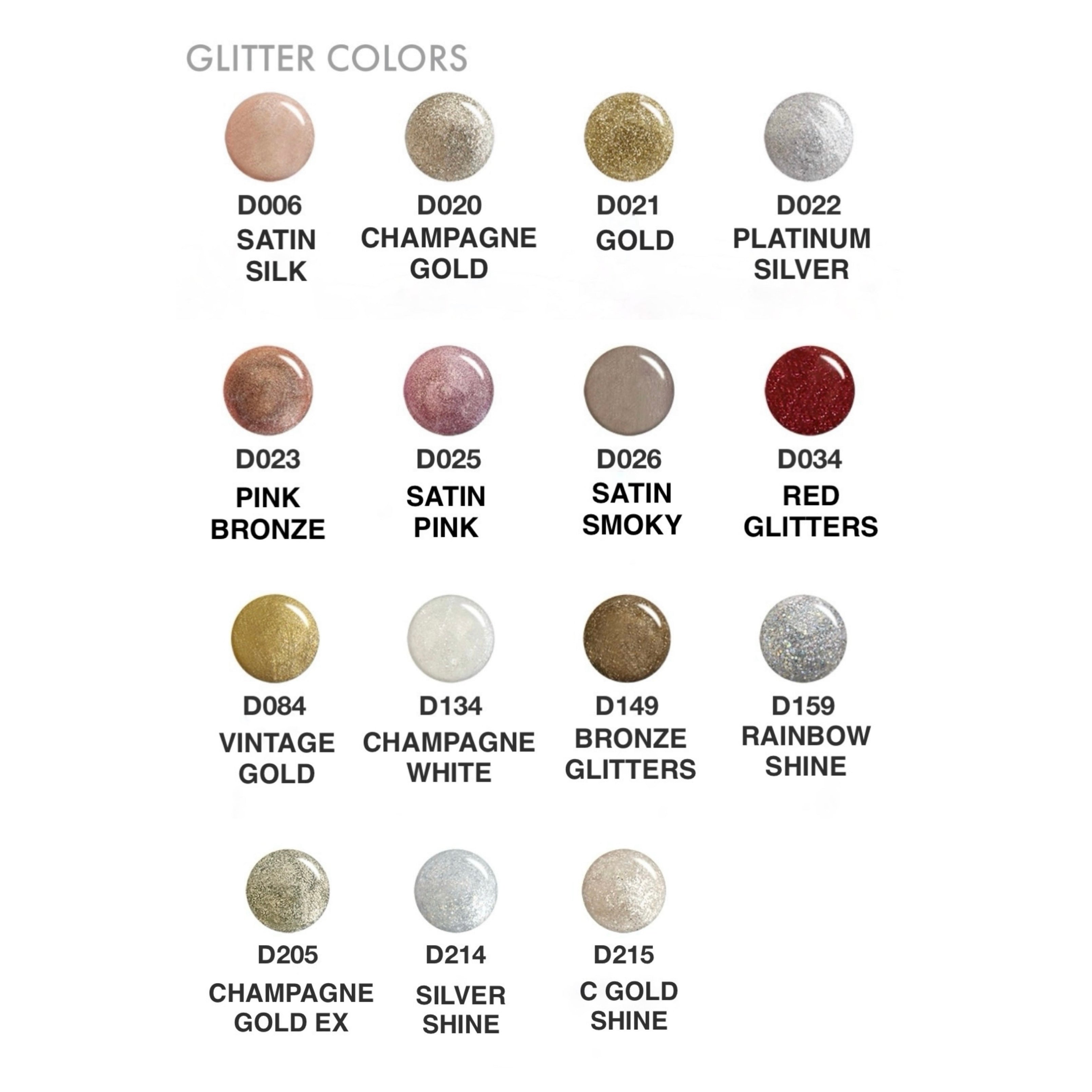 T-gel Collection - Glitter colours (15 types)