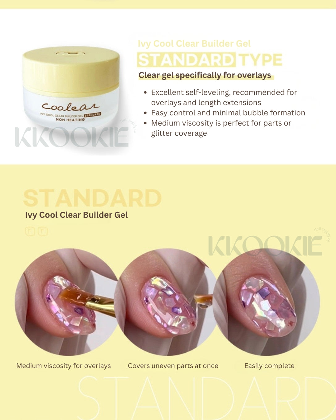 Jin.B - IVY Coolear Non-Heating Builder Gel (3 Types, 25g JAR)