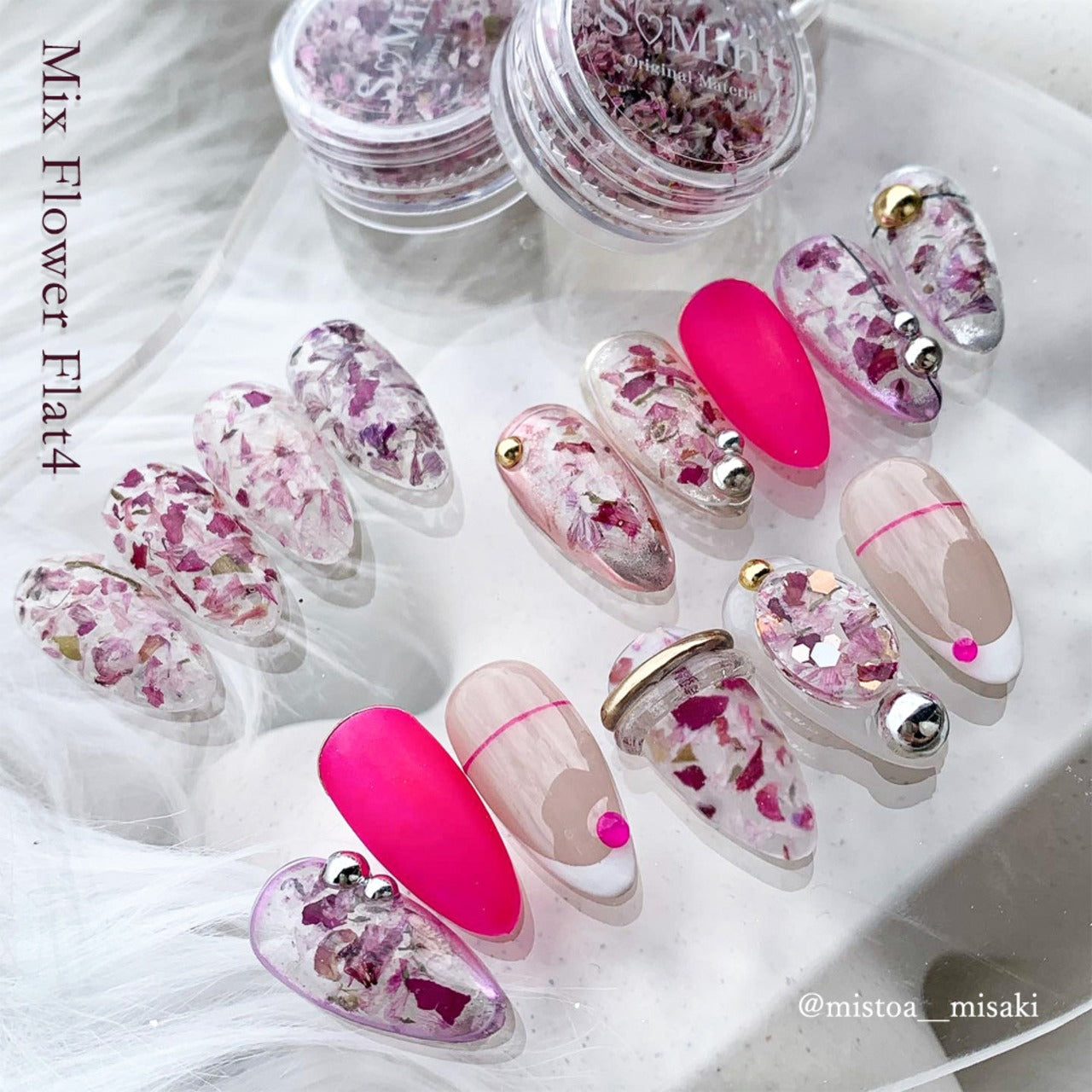 S Mint - Mix Flower Flat series 4 (4 colours)