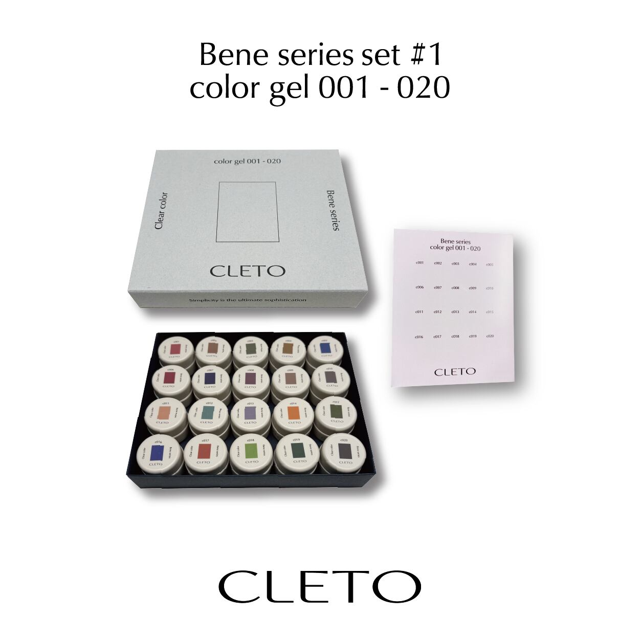 CLETO - Bene Series Colour Gel Set (20 colours)
