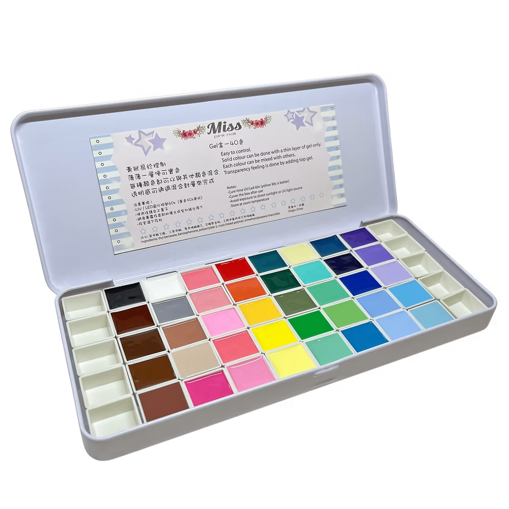 Misspinknail - MPA Gel Palette (40 colours painting gel)