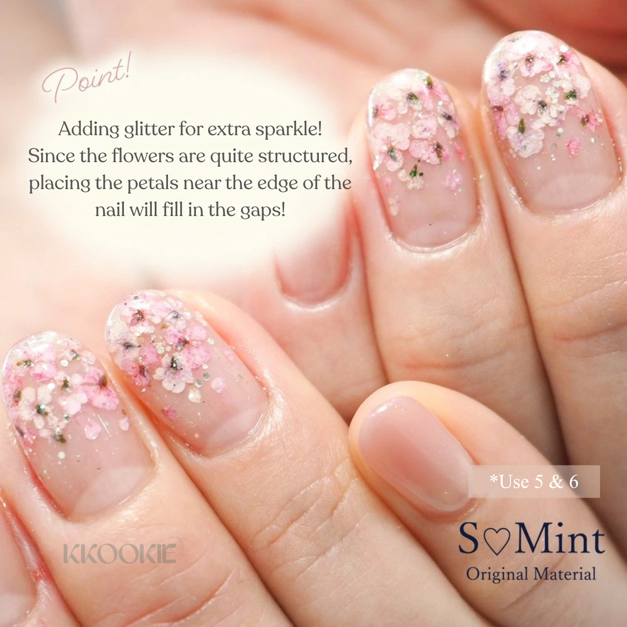 S Mint - Lace Flower Glitter series (9 colours)