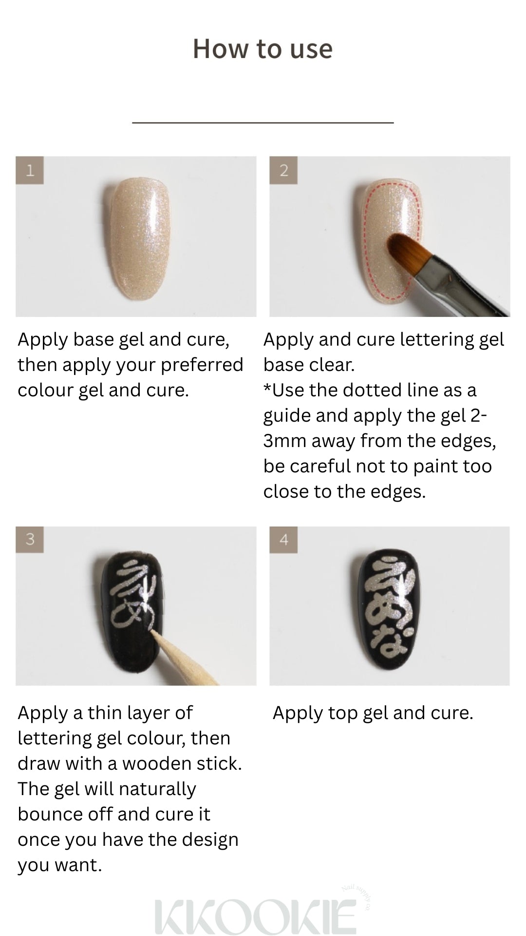 emena - Lettering Gel 3pc set