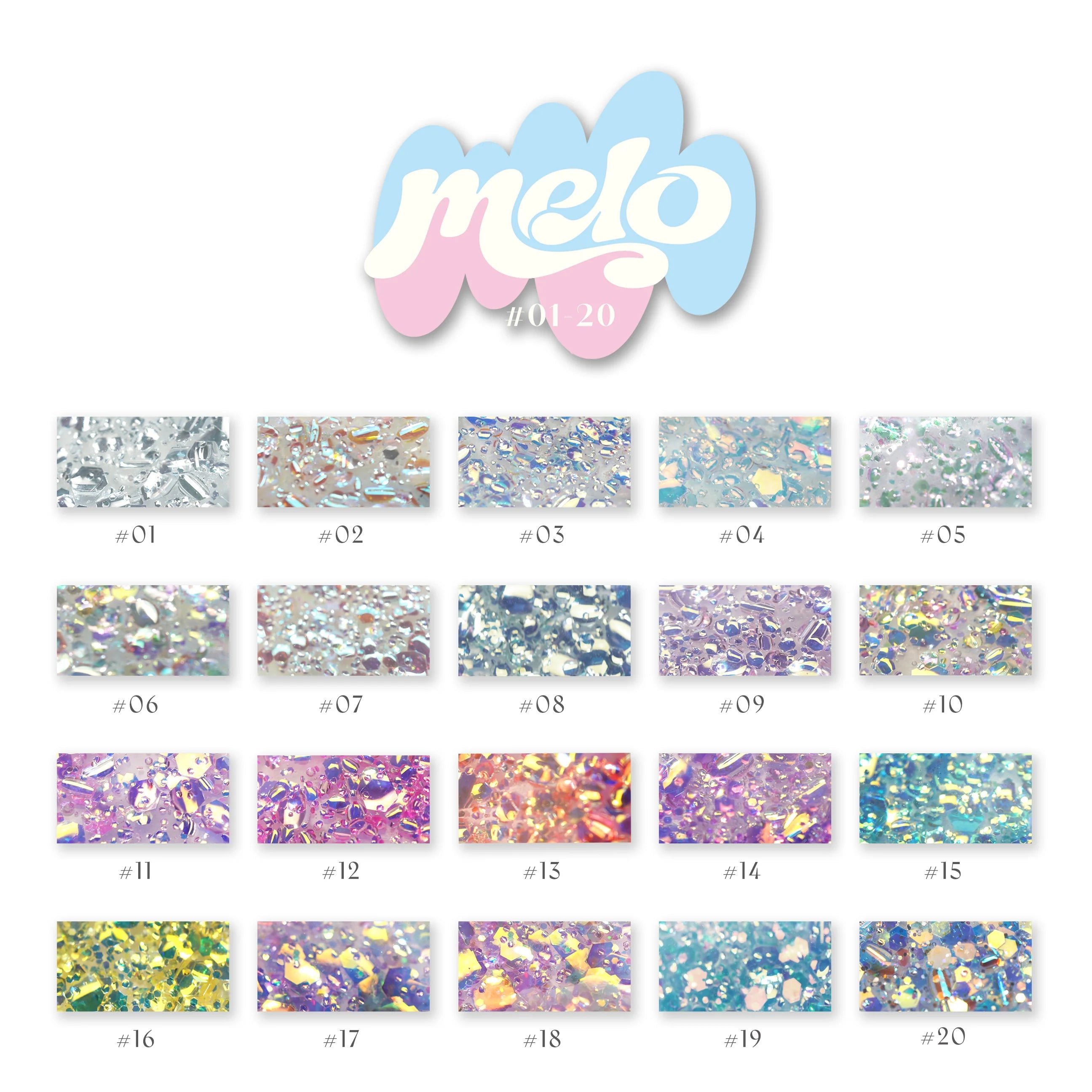 melo énoi #02.#04.#06.#08.#12.#14.#19　7色 enoi - Melo #1-20 (Preorder)