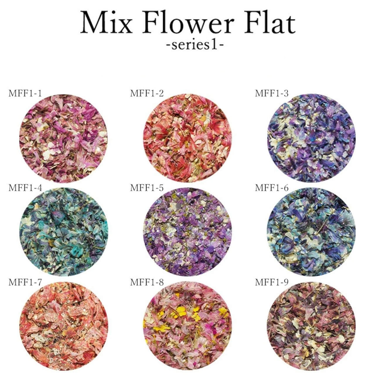 S Mint - Mix Flower Flat series 1 (9 colours)