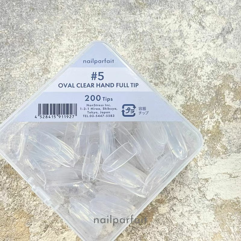 nail parfait - Oval Clear Full Tip (3 sizes)
