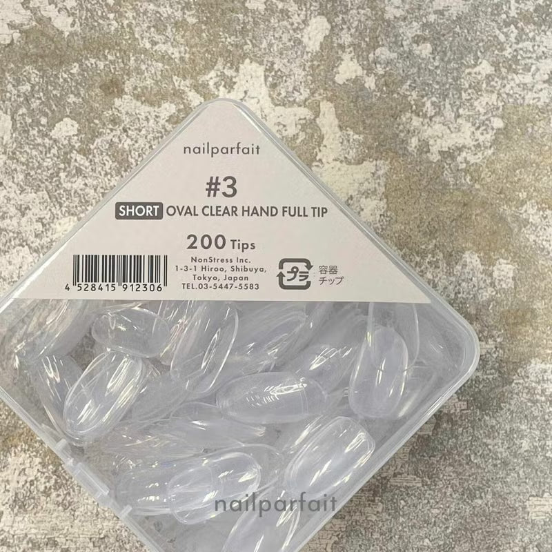 nail parfait - Short Oval Clear Full Tip (3 sizes)