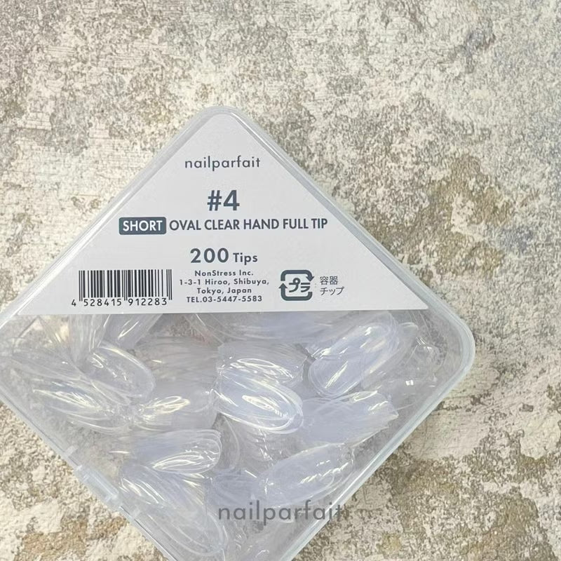 nail parfait - Short Oval Clear Full Tip (3 sizes)