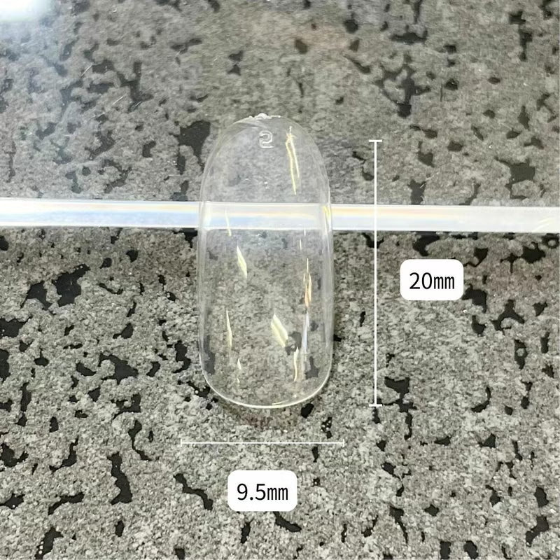 nail parfait - Short Oval Clear Full Tip (3 sizes)